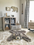 Brown Bear Rug for Woodland Nursery